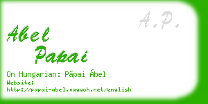abel papai business card