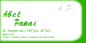 abel papai business card
